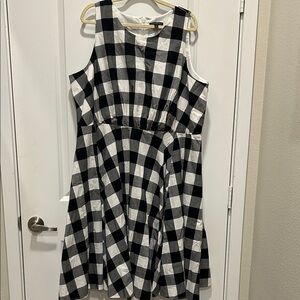 Lane Bryant Black and White Checkered Dress